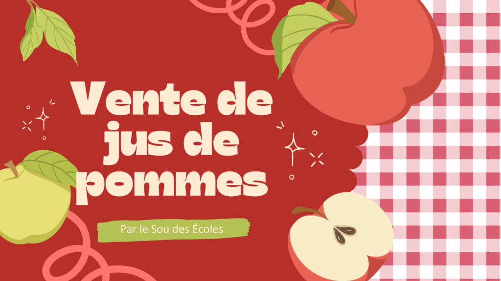 Vente de jus de pommes
